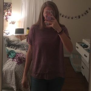 Maroon Free People Tee Shirt